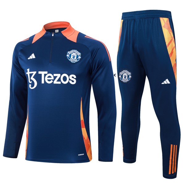 Sudadera De Training Manchester United 2024-2025 Azul 3